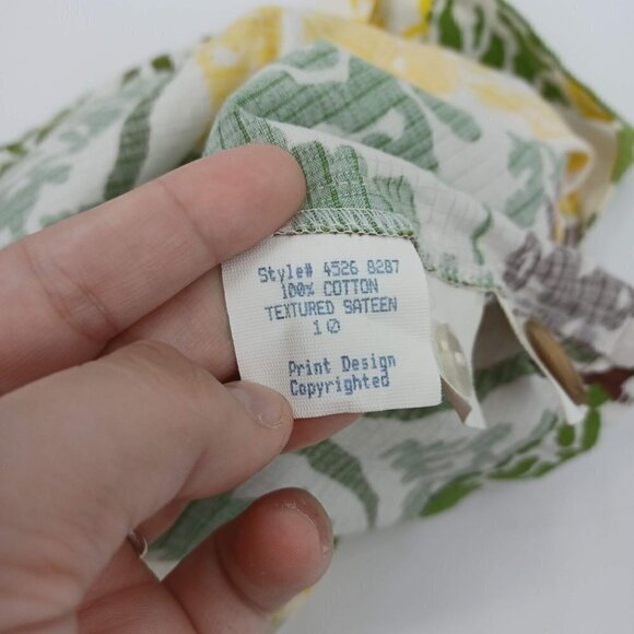 Tori Richard Floral Print Button Front Tank Top Women's 10 Preppy Boho Beach - Picture 8 of 10